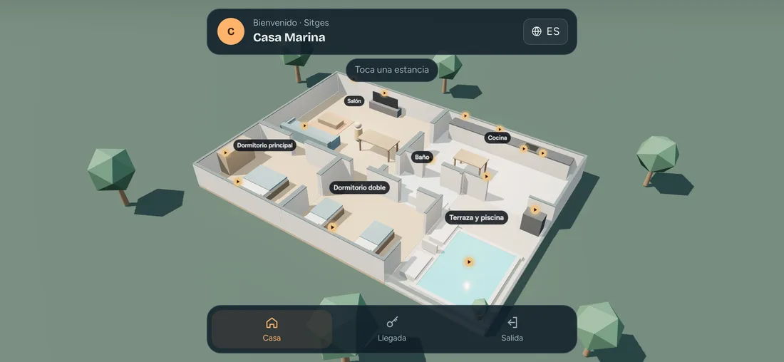 Casa Marina en 3D vista desde arriba